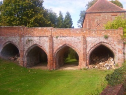 Tudor arches at Hedingham Castle, Essex, UK
